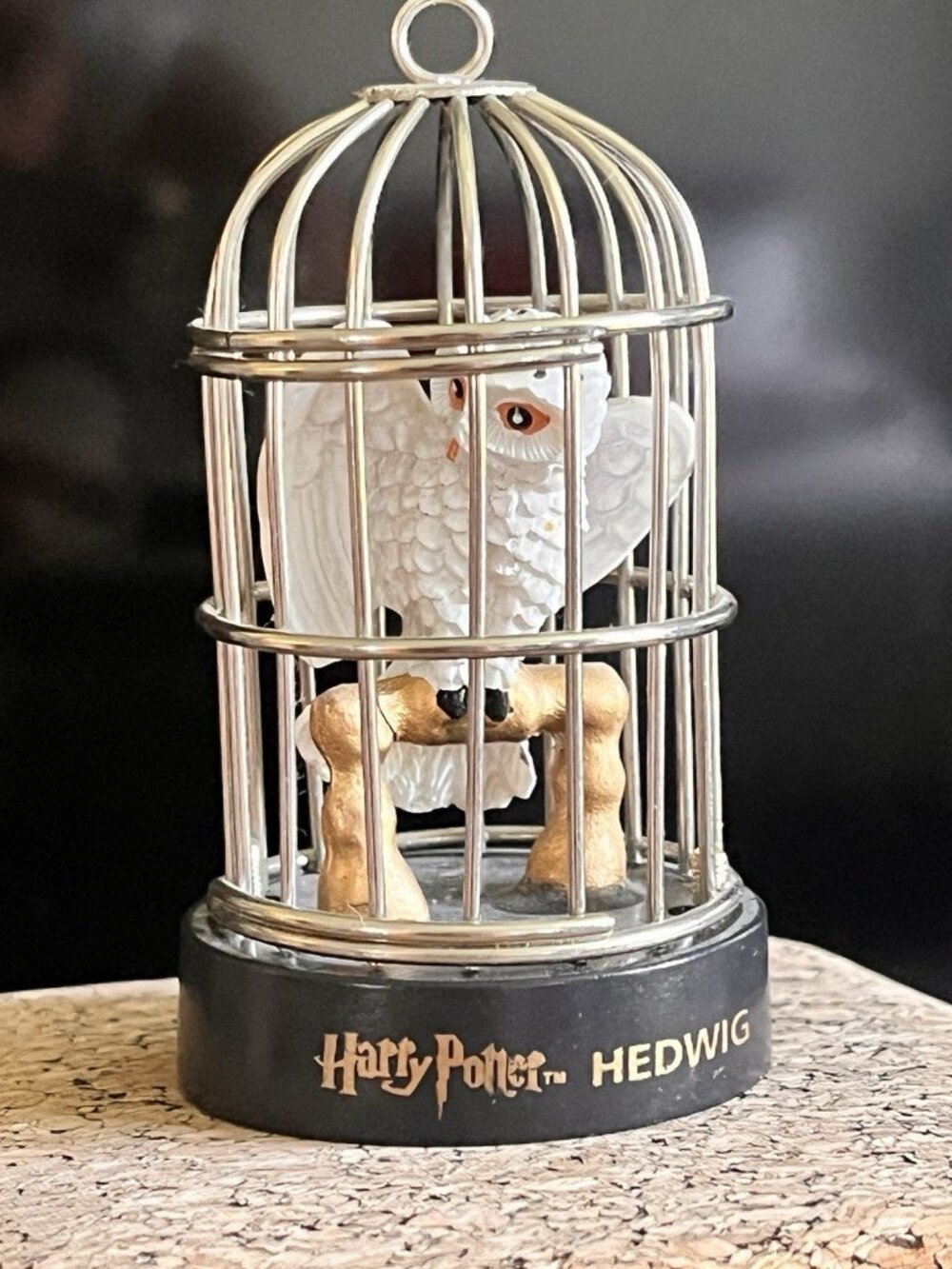 Harry Potter Hedwig Figurine in Cage Fantasy Collectible Figure Wizarding World
